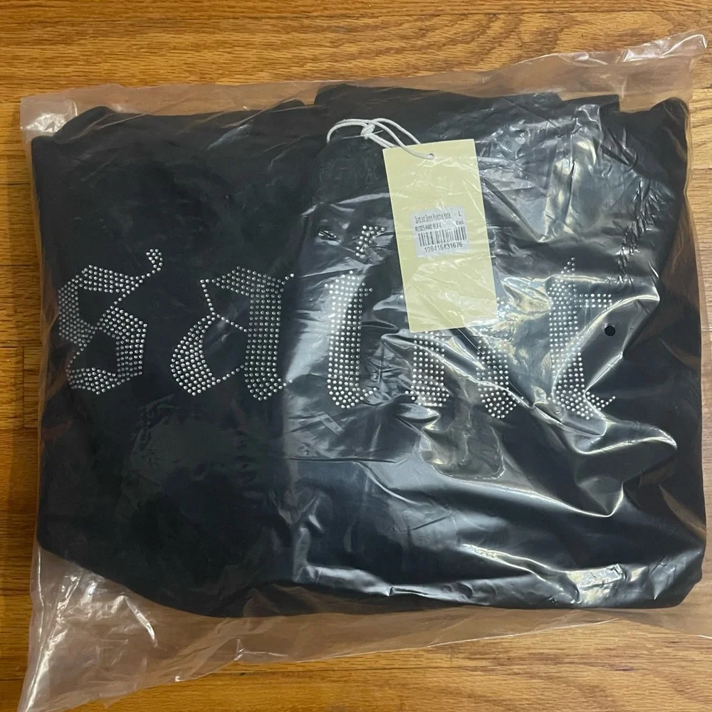 MNML Black Hoodie with Saint Graphic - Picture 4 of 5